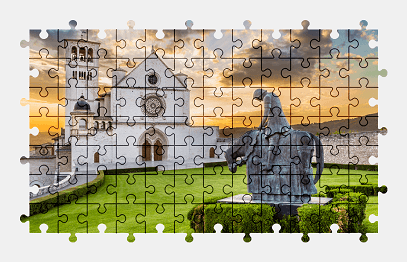 Jigsaw puzzle online italy,church,architecture,building,colorful,statue