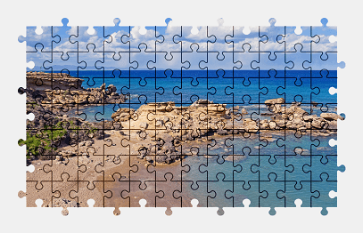Jigsaw puzzle online beach,landscape,seascape,colorful,island