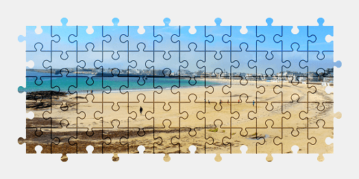 Jigsaw puzzle online beach,france,landscape
