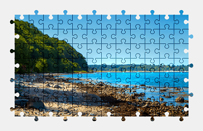 Jigsaw puzzle online beach,nature,landscape