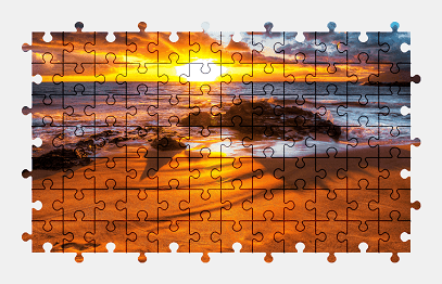 Jigsaw puzzle online beach,nature,colorful,seascape,sky