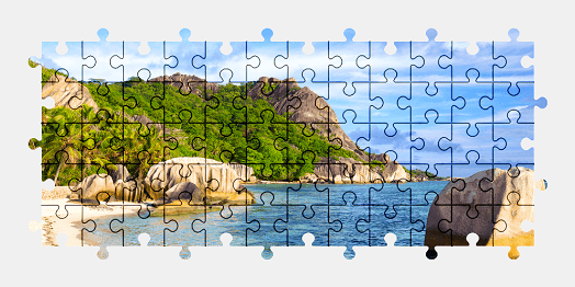 Jigsaw puzzle online beach,nature,colorful,island