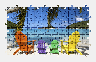 Jigsaw puzzle online beach,tropical,island,relax,colorful,nature