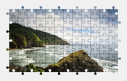 Jigsaw puzzle online beach,seascape,nature,oregon,usa
