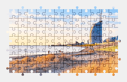 Jigsaw puzzle online beach,germany,colorful,building,nature