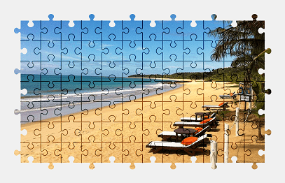 Jigsaw puzzle online beach,brazil,sand,holidays,nature,sky,colorful