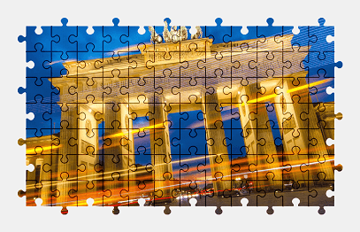 Jigsaw puzzle online berlin,monument,germany,architecture,city,colorful,night-city