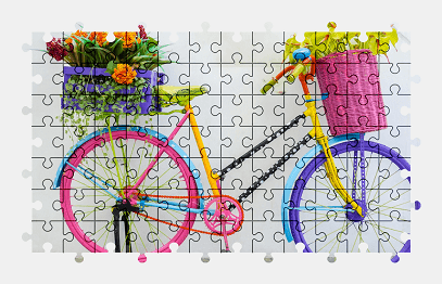 Jigsaw puzzle online bicycle,vehicle,colorful