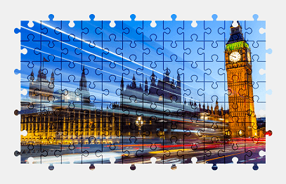 Jigsaw puzzle online clock,london,city,building,architecture,colorful