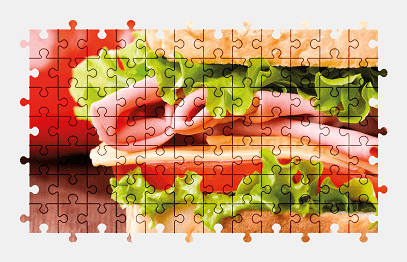 Jigsaw puzzle online sandwich,food,colorful