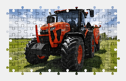 Jigsaw puzzle online tractor,vehicle,colorful