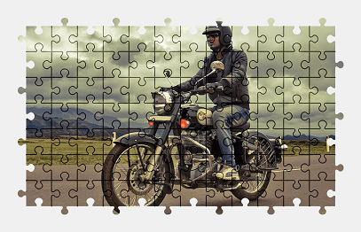 Jigsaw puzzle online classic,motorcycle,road,vehicle