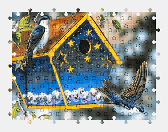 Jigsaw puzzle online bird,painting,colorful,animal,nature