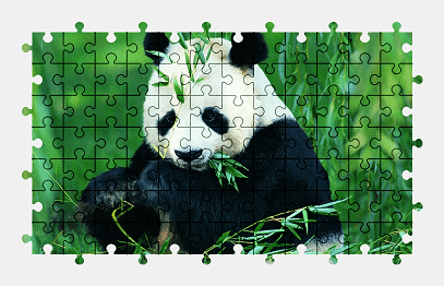 Jigsaw puzzle online panda,adorable,animal,green,nature,colorful