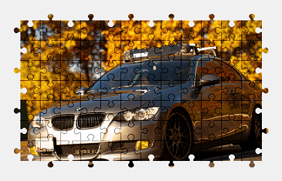 Jigsaw puzzle online bmw,car,autumn