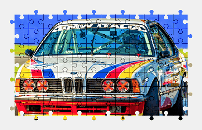 Jigsaw puzzle online bmw,sports-car,race,car,colorful,vehicle,sport