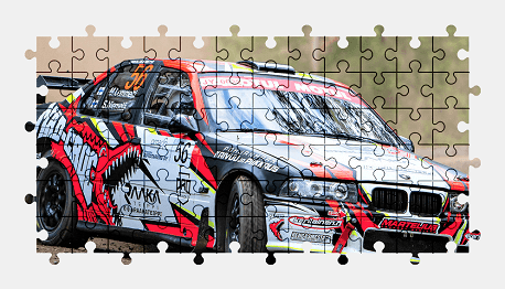 Jigsaw puzzle online bmw,rally,race,sports-car,sport,car,vehicle,colorful
