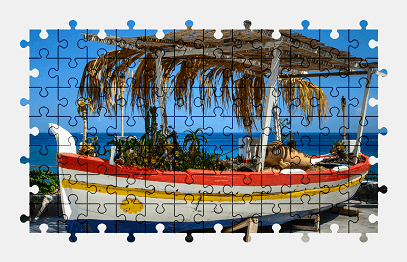 Jigsaw puzzle online boat,colorful,decoration