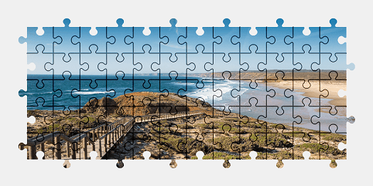 Jigsaw puzzle online beach,portugal,landscape,nature,colorful