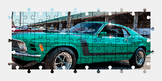 Jigsaw puzzle online ford,mustang,car,vehicle,colorful