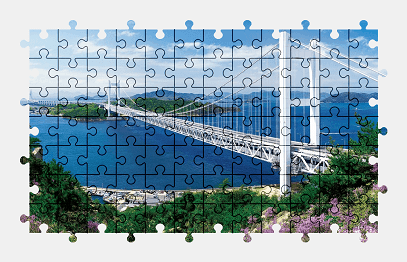 Jigsaw puzzle online white,bridge,japan,colorful