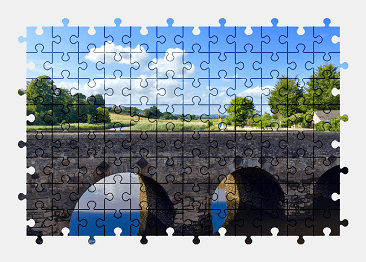 Jigsaw puzzle online bridge,river,england