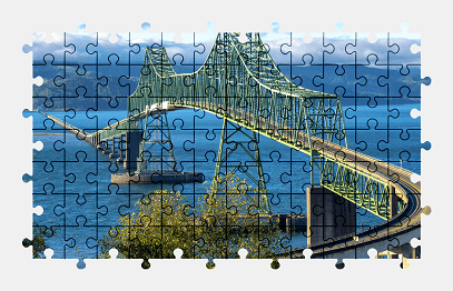 Jigsaw puzzle online bridge,oregon,usa,road