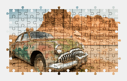 Jigsaw puzzle online buick,car,desert,nature,vehicle