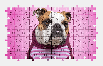 Jigsaw puzzle online bulldog,dog,animal,colorful