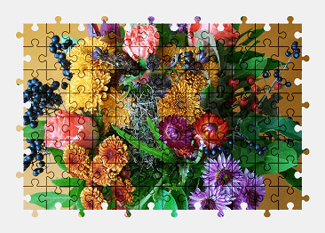 Jigsaw puzzle online flower,bouquet,color,colorful
