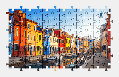 Jigsaw puzzle online burano,italy,venice,building,colorful,architecture