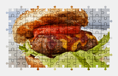Jigsaw puzzle online hamburger,food,colorful