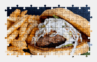 Jigsaw puzzle online food,hamburger,colorful
