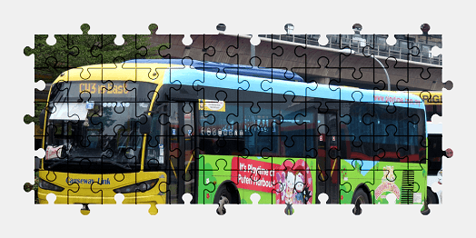 Jigsaw puzzle online bus,vehicle,colorful