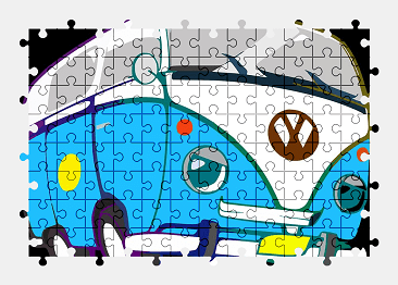 Jigsaw puzzle online vw,volkswagen,bus,illustration,transport,vehicle