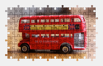 Jigsaw puzzle online bus,model-car,toy,london,vehicle,transport,colorful