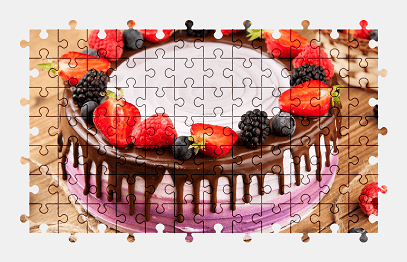 Jigsaw puzzle online chocolate,cake,dessert,food,colorful