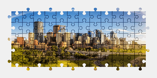 Jigsaw puzzle online calgary,canada,city,colorful,building,architecture