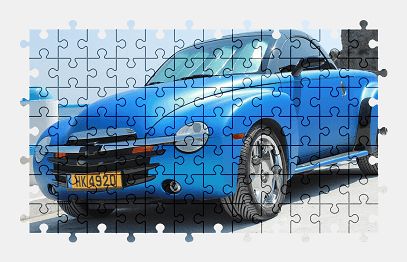 Jigsaw puzzle online blue,chevrolet,pickup,truck,car,vehicle,colorful