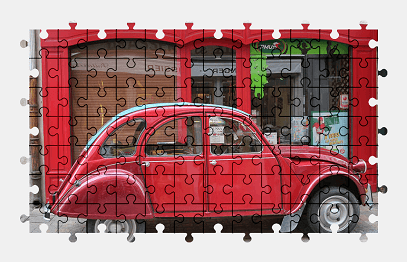 Jigsaw puzzle online red,car,citroen,vehicle