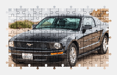 Jigsaw puzzle online black,car,ford,mustang,vehicle