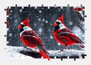 Jigsaw puzzle online cardinal,bird,animal,colorful,nature