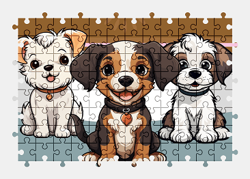 Jigsaw puzzle online cartoon,dog,animal,colorful