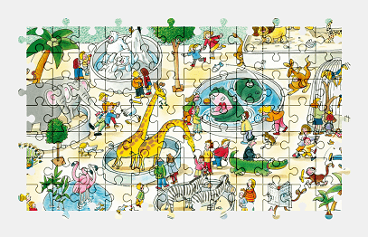 Jigsaw puzzle online cartoon,zoo,animal,colorful