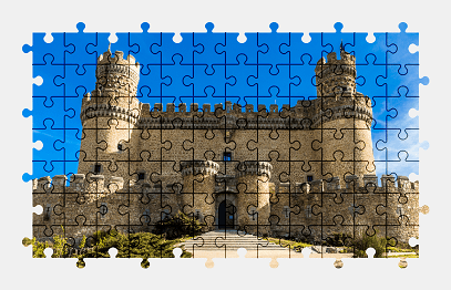 Jigsaw puzzle online castle,palace,fortress,spain,architecture,building,colorful