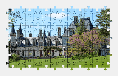 Jigsaw puzzle online castle,france,building,architecture,colorful