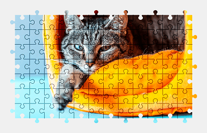 Jigsaw puzzle online cat,animal,pet,colorful