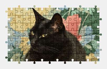 Jigsaw puzzle online black,cat,pet,animal,colorful