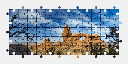 Jigsaw puzzle online arch,nature,colorful,landscape