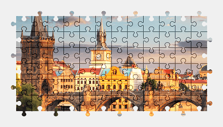 Jigsaw puzzle online bridge,prague,czechia,city,architecture,colorful